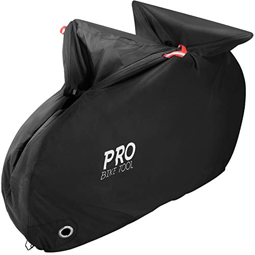 PRO BIKE TOOL Bike Cover for Outdoor Bike Storage - Travel L for 1 Bike - Heavy Duty Riptstop Material, Waterproof and Anti-UV - Bicycle Cover Protection for Mountain & Road Bikes, Bike Tent