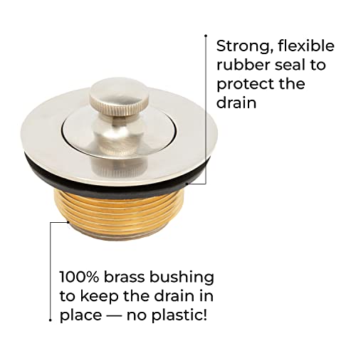 Lift and Turn Bathtub Drain Assembly Conversion Kit Brass Construction