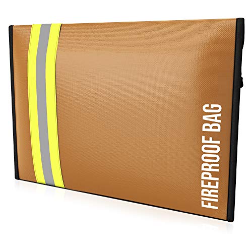 Alorva Fireproof & Water-Resistant Document Bag – 15.5 x 11 x 3-inch Pouch