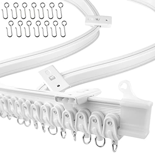 UrbanRed Flexible Ceiling Curtain Track, 12 Meters 39.4FT White