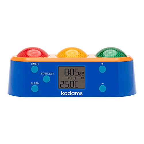 Kadams Visual Timer for Kids with Audio Alarm - Digital Timer Alarm for Toddler Teachers Classroom Productivity Time Management Tool Light Timer 24hr Countdown Press Pause Special Education Orange