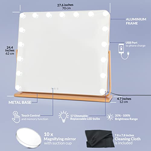 Led Hollywood Vanity Mirror With Lights Desk Hollywood Vanity Mirror