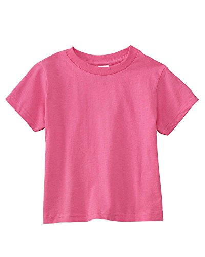 RABBIT SKINS 5.5 oz. Jersey Short-Sleeve T-Shirt (RS3301) Raspberry M  2T