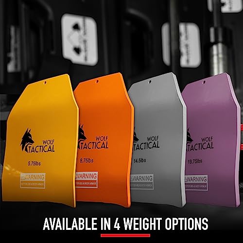 WOLF TACTICAL Curved Weight Vest Plates – 5.75/8.75/14.5LB Pairs – Contoured Ergonomic Fit – WODs, Strength Training, Running, Heavy Workouts
