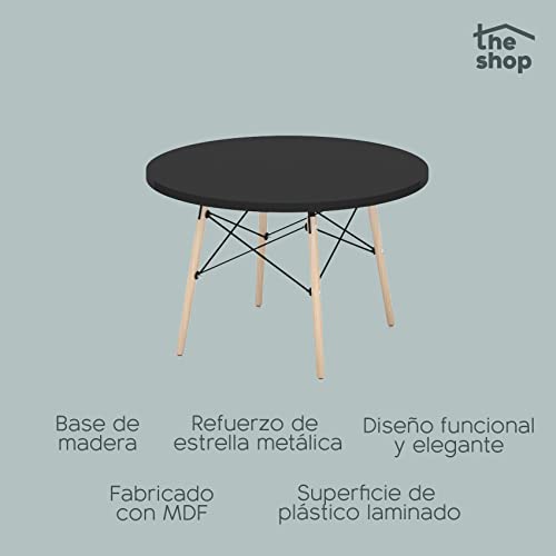 The Shop Circular Coffee Table Eames Type Wooden and Metal Base 5 Kilograms