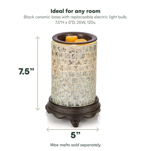 VP Home Wall Plug-in Wax Warmer for Scented Wax, Mosaic Glass Polychromatic Electric Home Fragrance Warmer for Essential Oils, Candle Wax Melts and Tarts, Scentsy Warmer Night Light