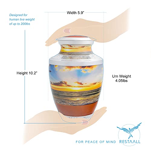 Beach Sunset Urns for Ashes Adult Male Cremation urns Decorative