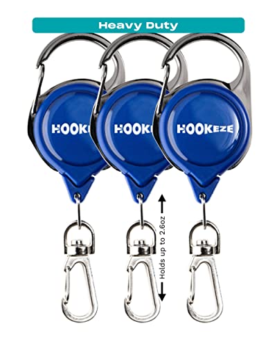 Hook Eze Fly Fishing Zinger Retractor for Anglers Vest Pack of 3