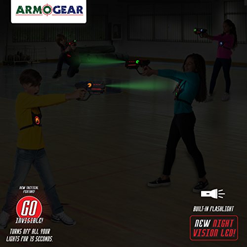 ArmoGear Laser Tag Laser Tag Guns with Vests Set of 4 Multicolor