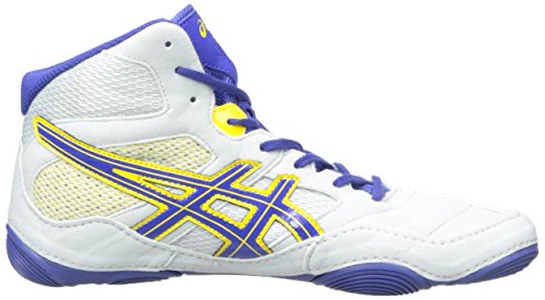 ASICS Men's Snapdown Wrestling Shoe, Grey/True Blue/Sunflower, 11 M US