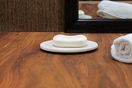 Kleo White Marble Stone Soap Dish Soap Holder Bath Accessories Bathroom Oval