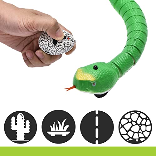 Top Race Infrared Remote Control Rattle Snake Rc Animal Prank Toy Tr A22 Green