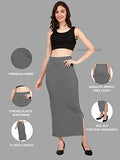 Lycra Saree Shapewear Petticoat for Women Darkgrey Sdl210