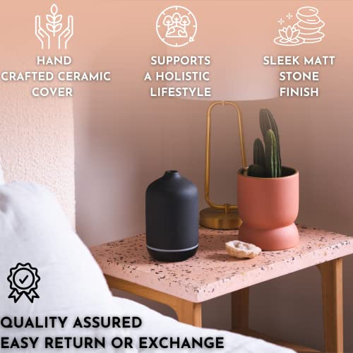 Ajna Ceramic Essential Oil Diffuser for Home and Office-3 in One - Easy to Use 250ml