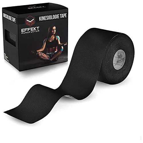 Effect Manufacture Kinesiology Tape 16ft X 2in Roll Waterproof Elastic Sports Black