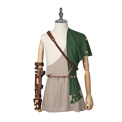 Yirugu Link Tears of Kingdom Costume Full Set Game Suit for Men Medium