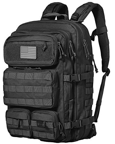 Falko Tactical Backpack - 2.4x Stronger Work & Military Backpack. Water Resistant and Heavy Duty Large Molle Backpack (50L)