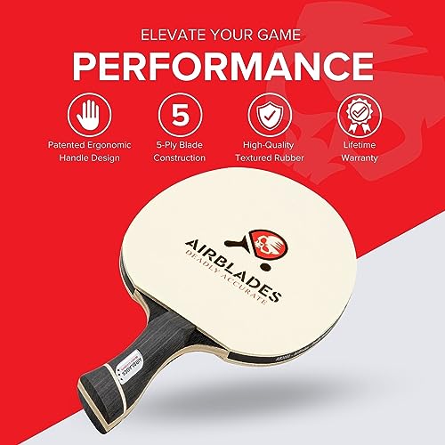 Professional Ping Pong Paddle With Hard Carry Case Pro Table Tennis Racket