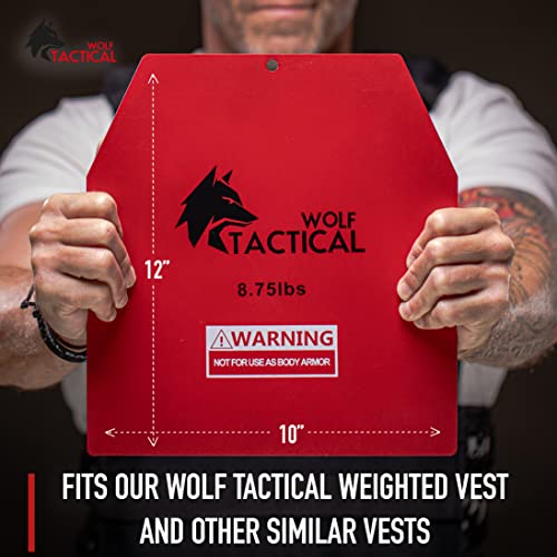 WOLF TACTICAL Weight Vest Plates - 5.75/8.75/14.5/19.75LB Pairs - WODs, Strength Training, Running, Heavy Workouts