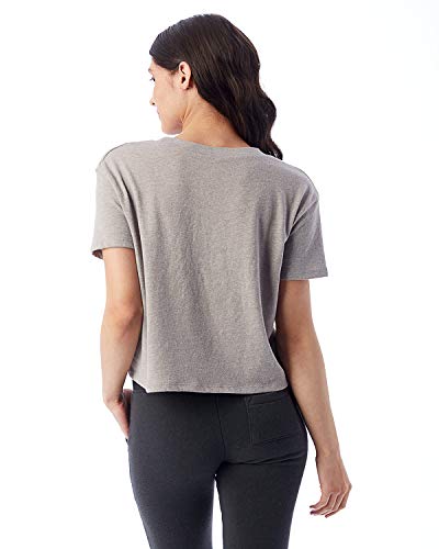 Alternative Women's Headliner Vintage Jersey Cropped T-Shirt Smoke Grey Medium
