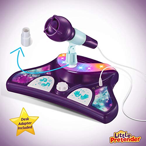 Little Pretender Kids Karaoke Machine with 2 Microphones & Adjustable Stand Purple/White
