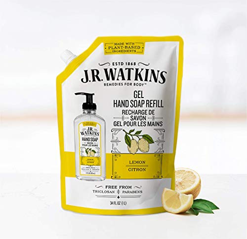 J.R. Watkins Liquid Hand Soap Lemon Refill, 34 Fl Oz