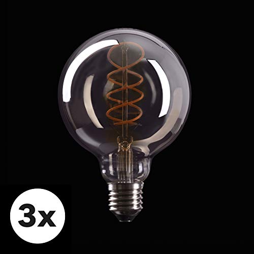 Crown Led 3x Edison Light Bulb E26 Base in Smoky Glass Look