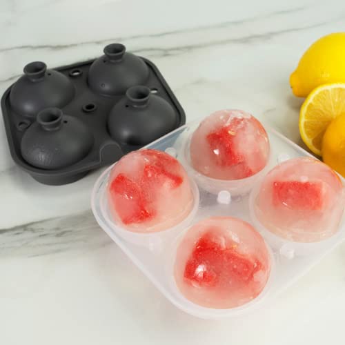 Samuelworld Large Silicone Premium Ice Trays, 2-Pack Combo, 2 Inches Big  Cubes & 2.5 Inches Sphere Ice Molds - BPA Free, Craft Ice Maker for  Gifting