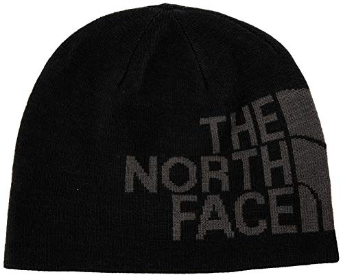THE NORTH FACE Reversible TNF Banner Beanie, TNF Black/Asphalt Grey Logo XL, OS