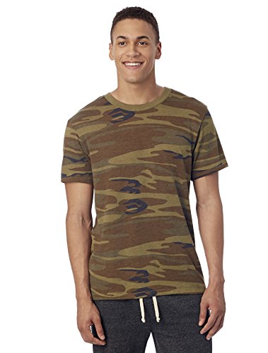 Alternative Men's Printed Eco Crew T-Shirt, Camo X-Large