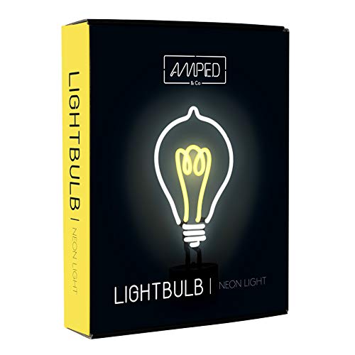 Amped Co Lightbulb Neon Desk Light 14x6 Bedroom Led Decor Neon Light Signs