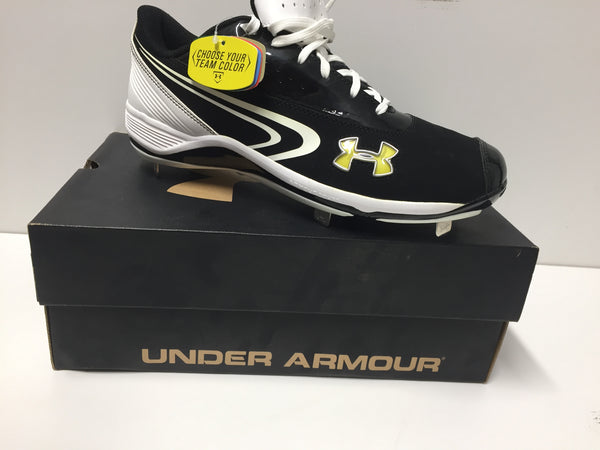 UNDER ARMOUR Men 12 BLACK/WHITE BOUND Pair of Shoes