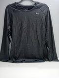 Under Armour Women Size Large Dark Grey Fitted Haet Gear tops