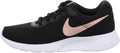 Nike Womens Tanjun 10 Women Black Mtlc Red Bronze V Size 8.5 Pair of Shoes