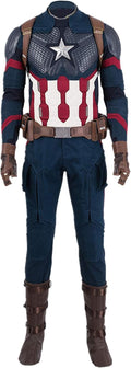 Superhero Men's Captain Soldier Costume Deluxe Halloween Medium
