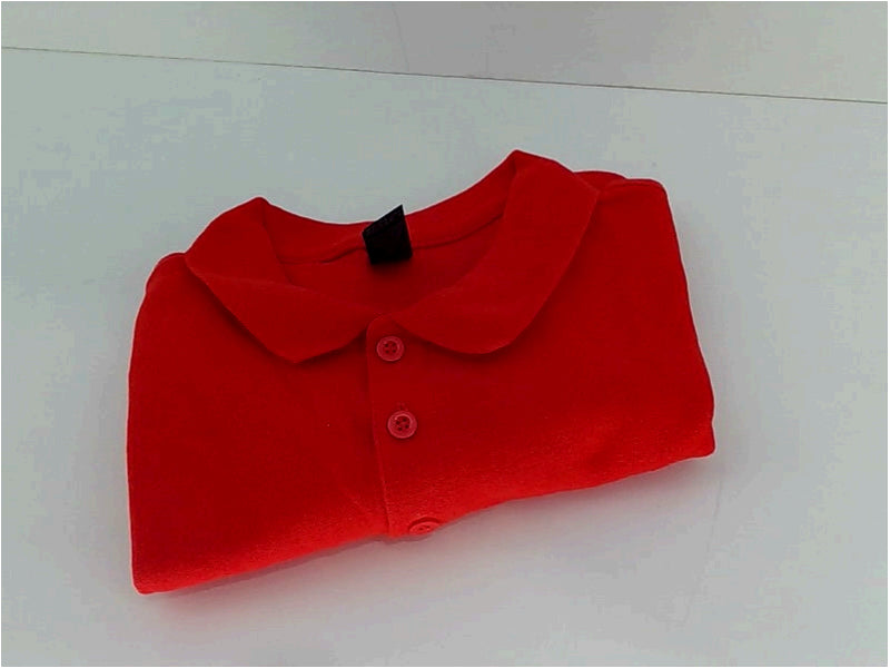 Gildan Womens Regular Short Sleeve Polo Size Small Red