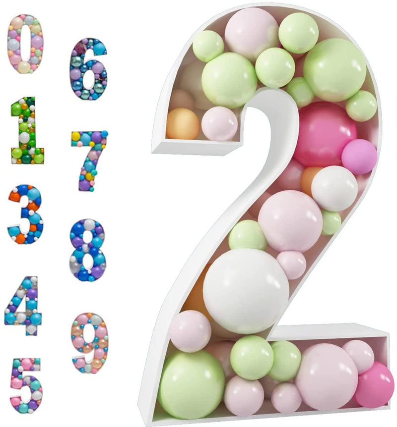 The Party Inc. Pre-Cut Balloon Mosaic Number Frame - Number 2 Design