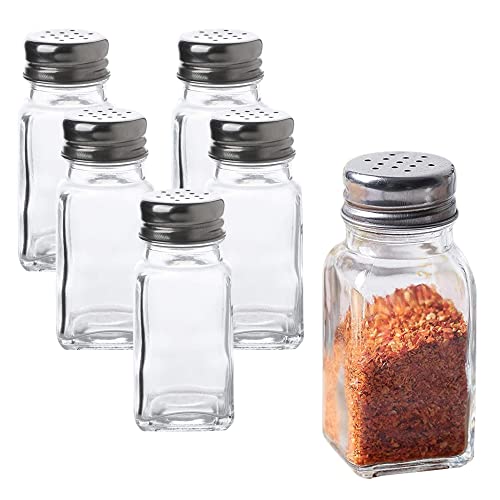 Whole Housewares Stainless Steel Salt Pepper Shakers 6 Piece Set