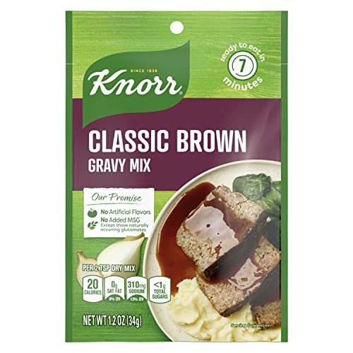 Knorr Gravy Mix For Delicious Easy Meals and Side Dishes Classic Brown Gravy With No Artificial Flavors, No Added MSG 1.2 oz