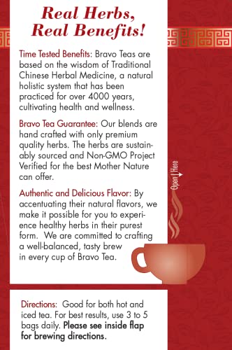 Bravo Tea Absolute Red Clover Herbal Tea Caffeine Free, 20 Tea Bags