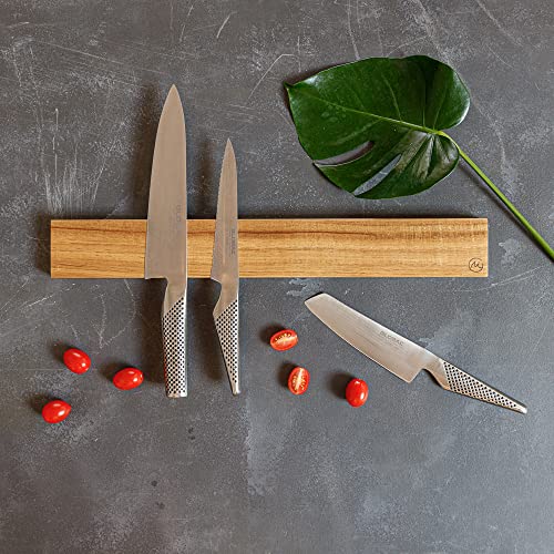 Premium 15 Inch Acacia Wood Magnetic Knife Holder For Wall - Knife Magnetic Strip - Stylish Magnetic Knife Strip - Kitchen Knife Magnetic Holder - Knife Storage - Knife Holder Magnet - Knife Rack