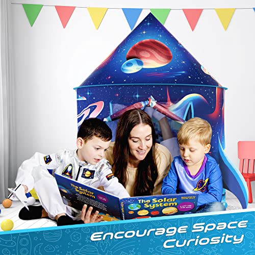 Rocket Ship Play Tent with Blast Off Button - Rocket Tent