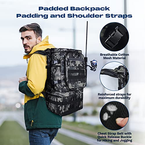 HOOK-EZE HookEze Fishing Tackle Storage Waterproof Backpack Camo