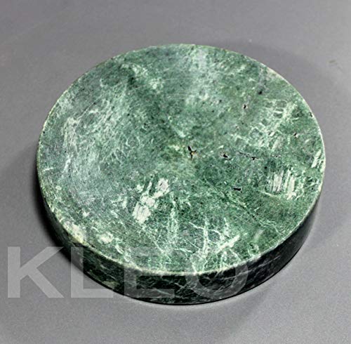 KLEO Natural Marble Stone Soap Dish Soap Holder Bath Accessories for Bathroom, Tub or Wash Basin Accessory (Green)