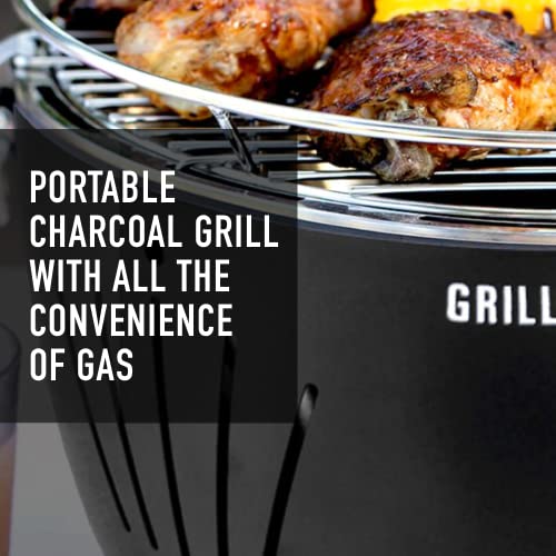 Grill Time GRAY Tailgater GT Portable Charcoal Small 12.5 Inch
