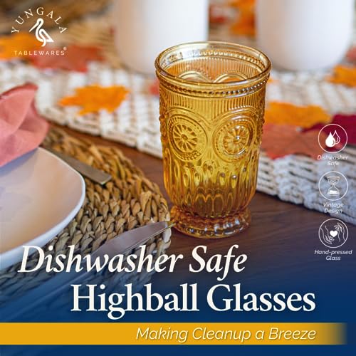 Yungala Amber Glassware Bundle Amber Highball Glasses