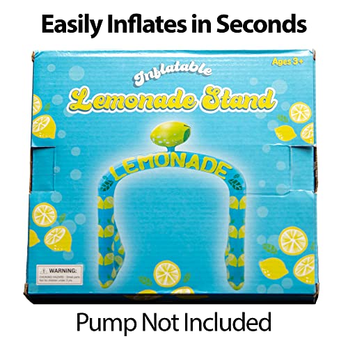 Inflatable Lemonade Stand - 37" x 41" Inch Lemonade Sign - Lemonade Party Supplies - Lemonade Stand For Kids