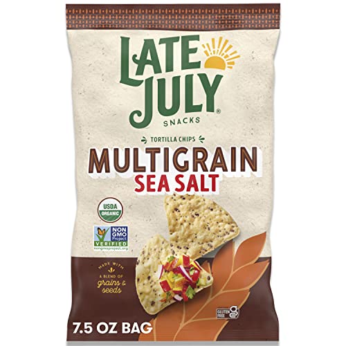 Late July Snacks Organic Multigrain Tortilla Chips Sea Salt 7.5 Oz