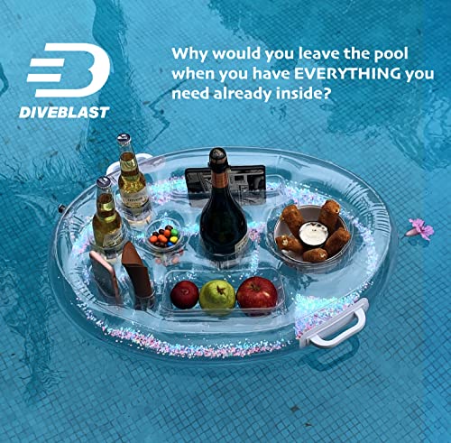 Diveblast Transparent Floating Drink Holder for Pool Drink Floats