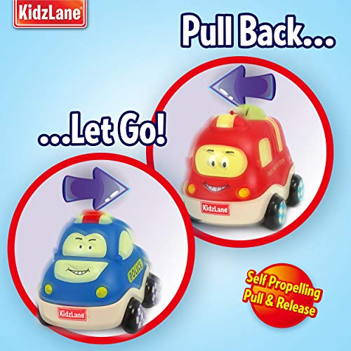 Kidzlane Pull Back Cars for Toddlers Baby Toy Cars